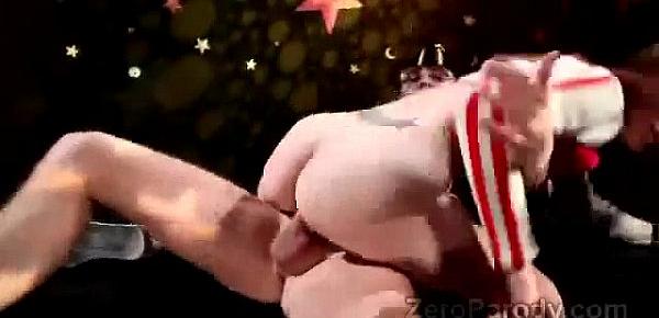  Booty cheerleader pumped by masked man in XXX parody